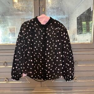 Joie Floral Print Alain Cotton  Blouse Size XXS